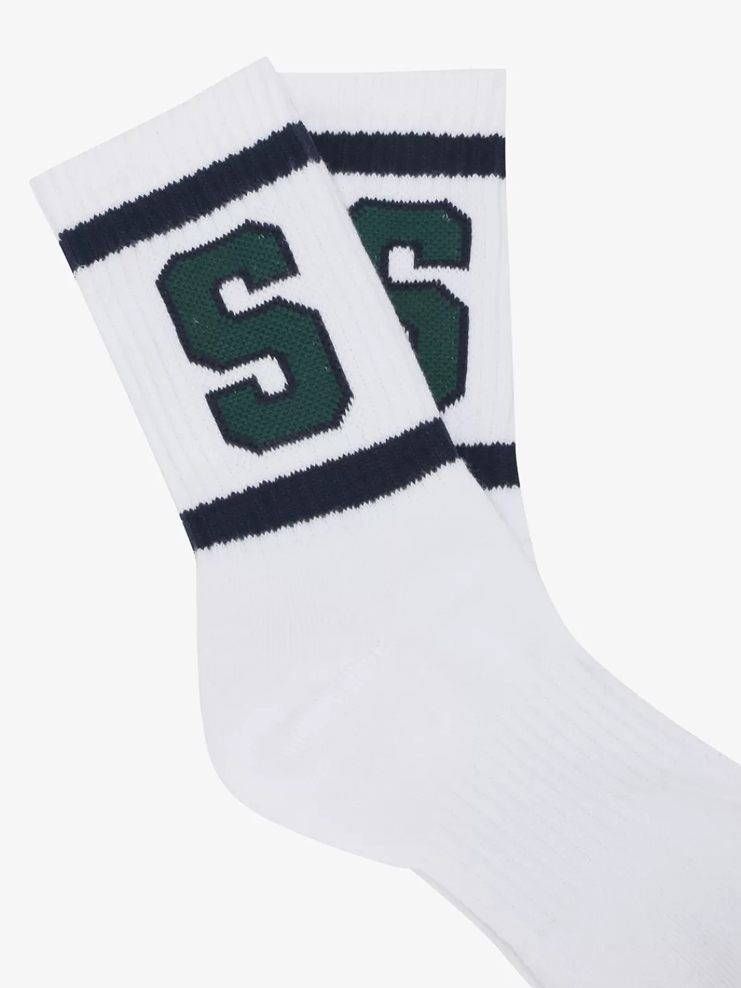 VARSITY DOUBLE STRIPE LOGO SOCKS^Supra New