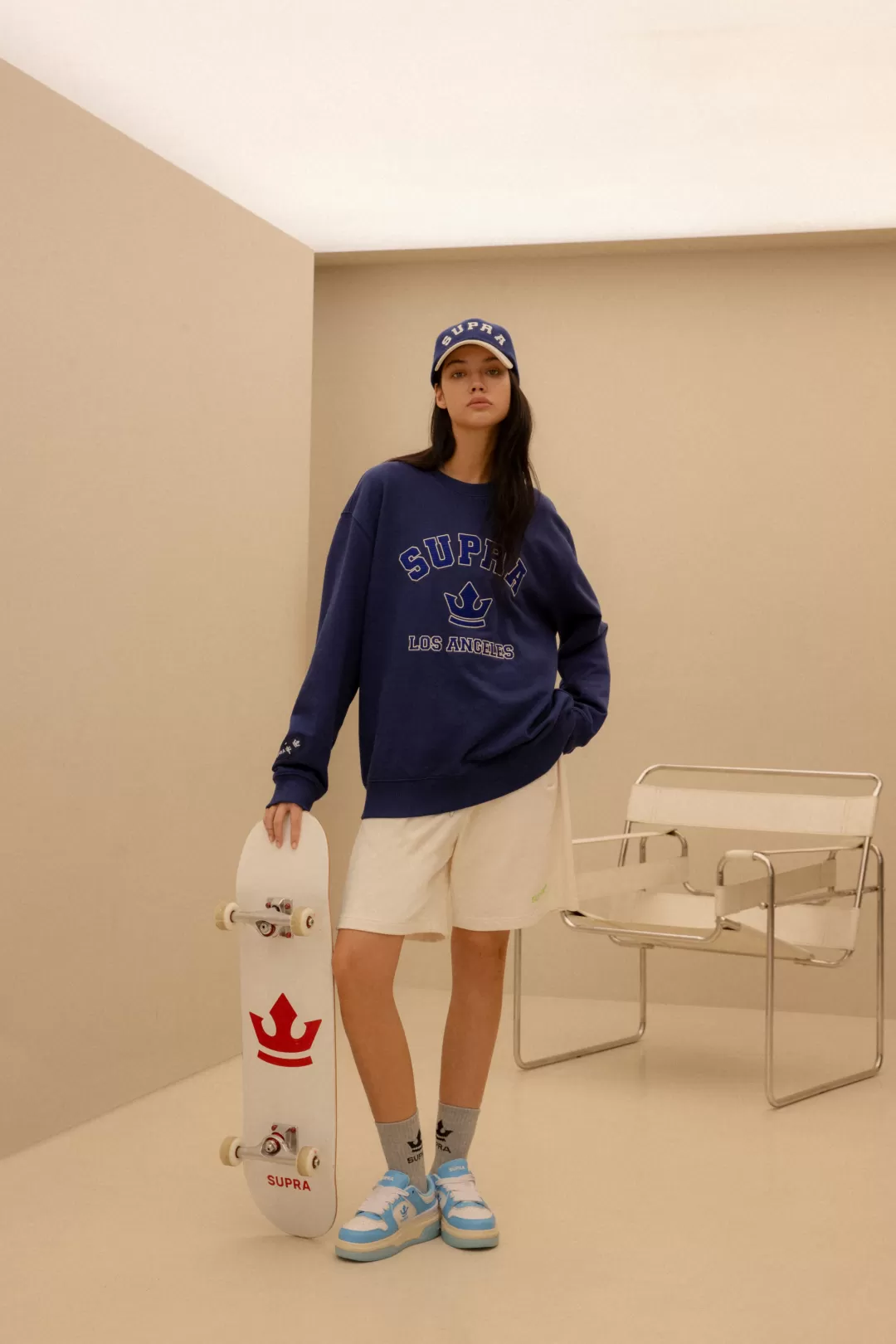 VARSITY OVER FIT SWEATSHRIT^Supra Online