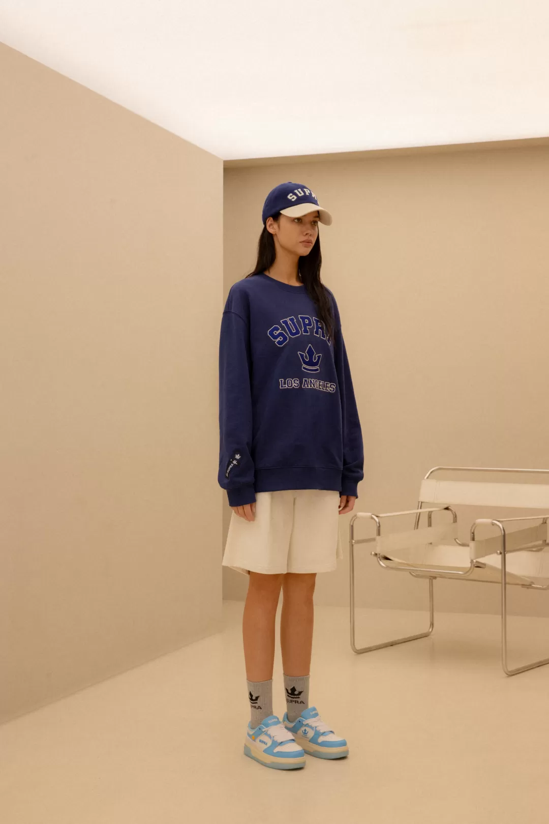 VARSITY OVER FIT SWEATSHRIT^Supra Online